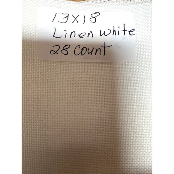 28 Count Linen White Cross Stitch Fabric 13x18 Inches - Picture 2 of 2